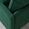 thumbnail image 4 of 30.7" Modern Accent Armchair, Cotton Linen Upholstered Single Sofa Chair with Golden Metal Legs, Reading Armchair Single Sofa Club Chair Lounge Chair for Living Room Bedroom Dorm, Emerald, 4 of 7