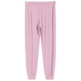 thumbnail image 6 of WTOBBY Men's Drawstring Pocket Cuffed Casual Pants Home Sleep Pants Comfortable Soft Lounge Wear Elastic Waist Men's Trousers,Pink L, 6 of 8
