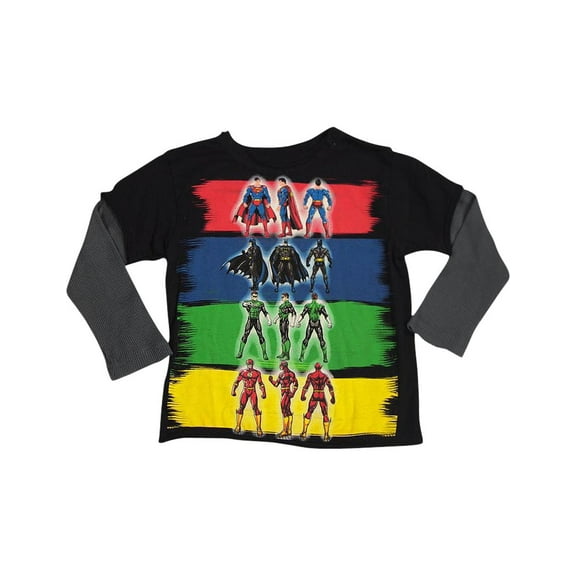 DX-xtreme - Little Boys Long Sleeve Top 32248-2T (black justice league)