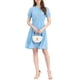 thumbnail image 2 of INSPIRE CHIC Vestido Casual de Encaje Flowy para Mujer Azul S, 2 of 6