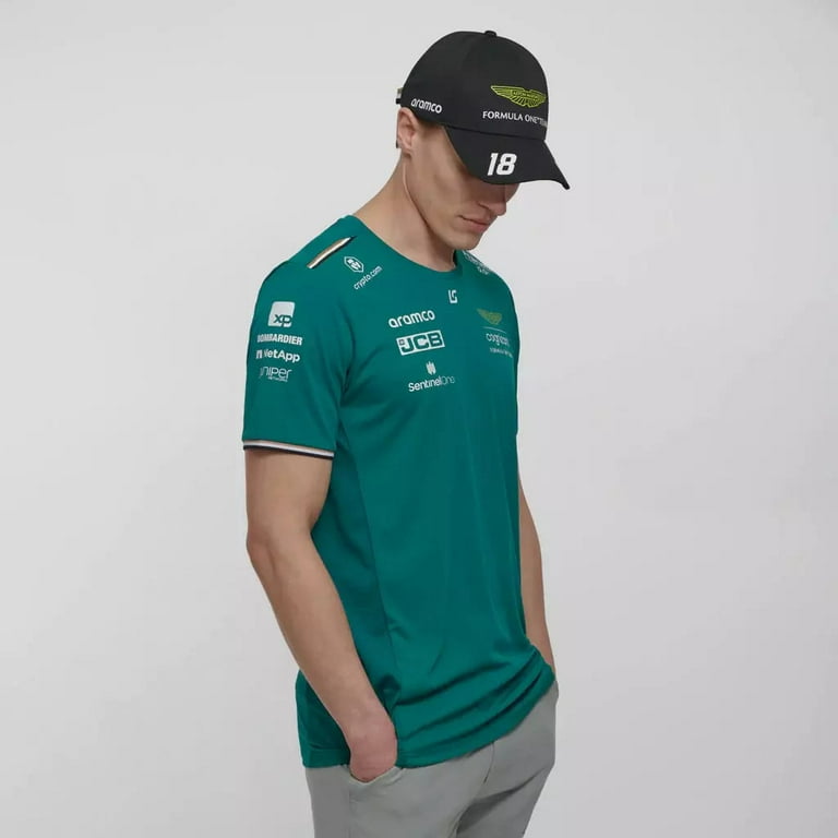 Aston Martin Cognizant F1 Men's Lance Stroll Team T-Shirt- Green