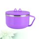thumbnail image 4 of EeaseMX Tazón de fideos de acero inoxidable de doble capa con tapa y cuchara, resistente al calor, para uso doméstico (morado), 4 of 7