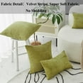 thumbnail image 2 of Set of 2 Green Pillow Covers Euro Pillow Shams 26x26 Striped Velvet Corduroy Decorative Europe Sham Spring Throw Pillow Covers for Couch, 26 x 26 inch, Grass Green, 2 of 14