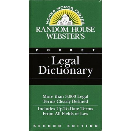 Random House Webster's Pocket Legal Dictionary 9780679764359
