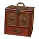thumbnail image 1 of Caja de madera con espejo para guardar pendientes de aniversario. loto, 1 of 7
