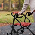 thumbnail image 4 of POLERO Gift Option Rollator Seat Cover for Indoor, Non-Slip Washable Seat & Backrest Cover Set Polyester Fabric Rollator Walker Seat & Backrest Cover Set, Strawberry & Heart Pattern, 4 of 10