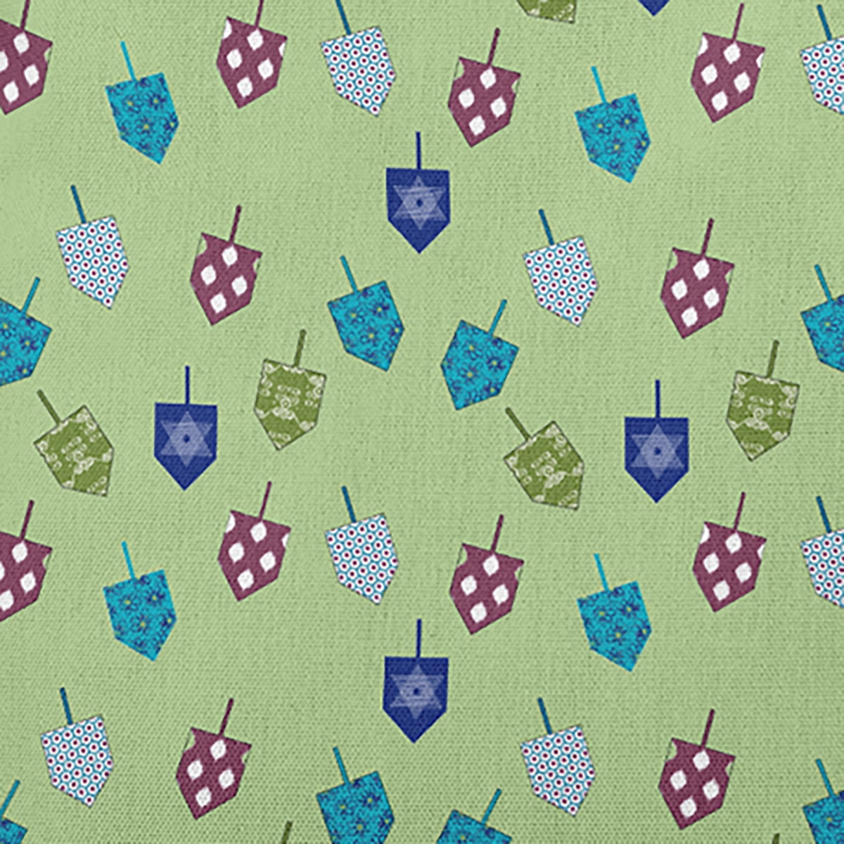 26" x 26" Simply Daisy Dreidel Pattern Polyester Accent Pillow, Light Green Qty 1