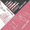 thumbnail image 2 of Square 30-in-1 Professional Manicure & Pedicure Set - Complete Nail Care Kit with Clippers, Files & Tools for Travel, Home & Salon Use（Pink）, 2 of 6