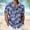 Blue and White, variant on Hawaiian Shirts for Men Floral Printed Beach Vacation Tops Causal Short Sleeve Hawaiian Tropical Button Down Shirts Big and Tall White L