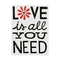 Trademark Fine Art 'Inspiration Love II Red Flowers' Canvas Art by Michael Mullan