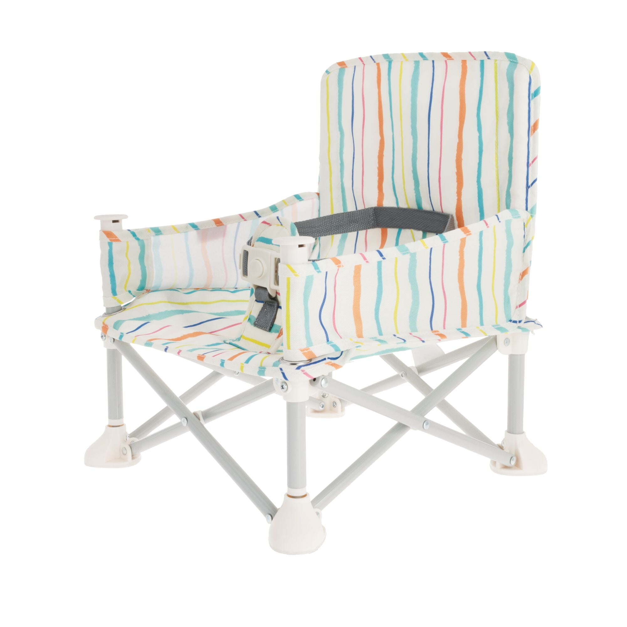 Nuby Pop-Up Portable Booster Seat with Removable Tray, Stripes