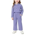 thumbnail image 1 of Cowsor Little Girls Outfits 2 Piece Toddler Long Sleeve Sweatshirt Leggings Pants Clothing Set, 1 of 6