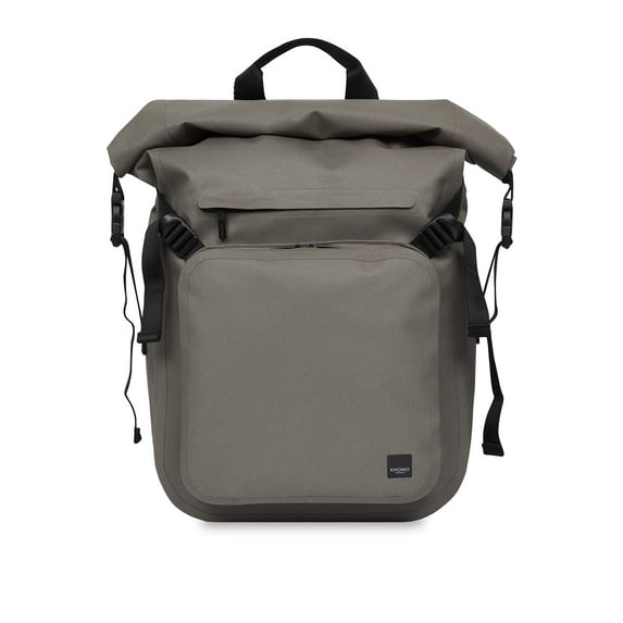 Knomo London Thames Hamilton Water Resistant Roll Top Laptop Backpack 14" (Khaki)