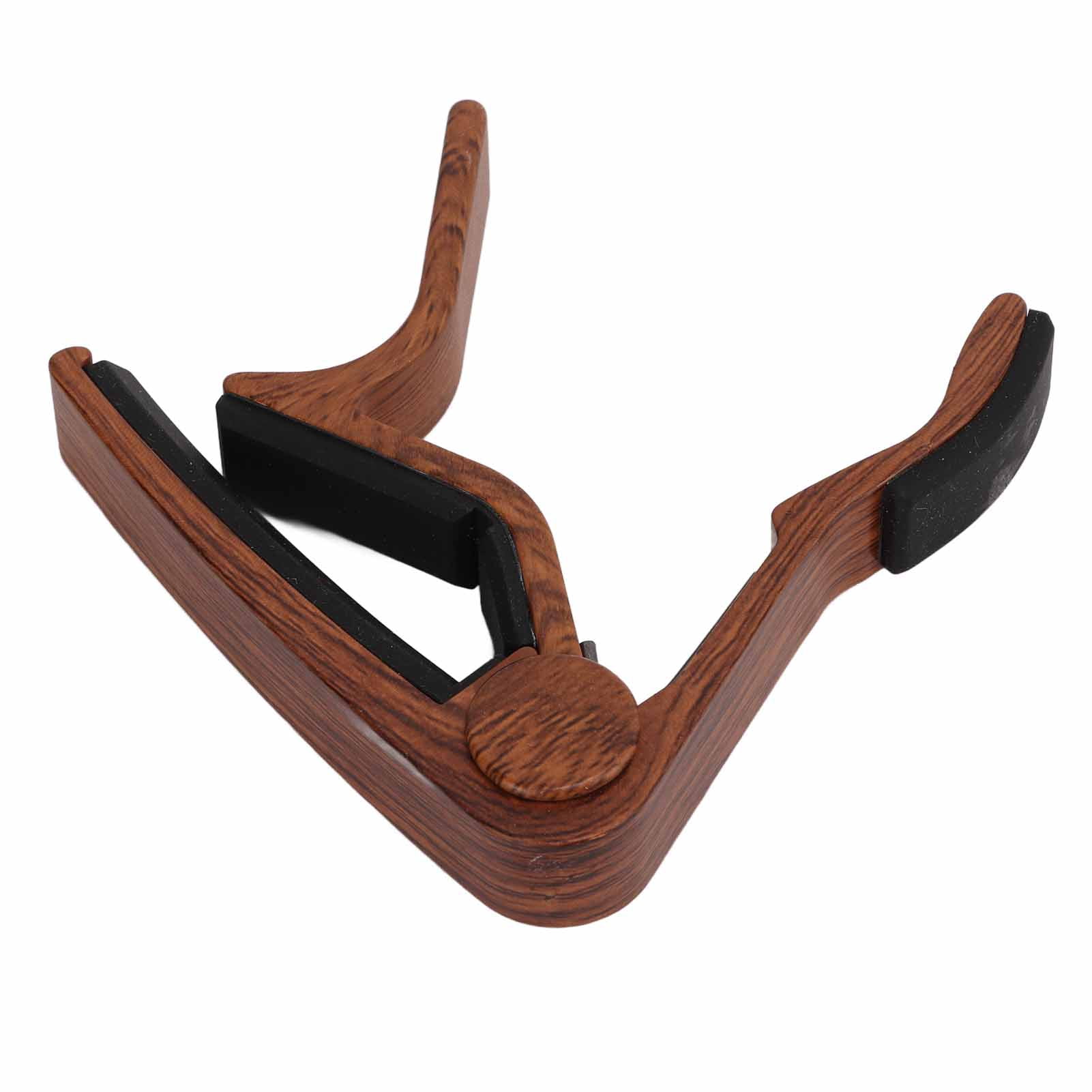 Guitar Capo, Durable Capos Accessory String Clamp Universal Clip On Firm Locking With 5Pcs Pick For Playing Dark Wood Colour,Light Wood Colour,Black