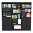 thumbnail image 1 of FM FURNITURE Acoma 3 Piece Living Room Set Black Engineered Wood, 1 of 7