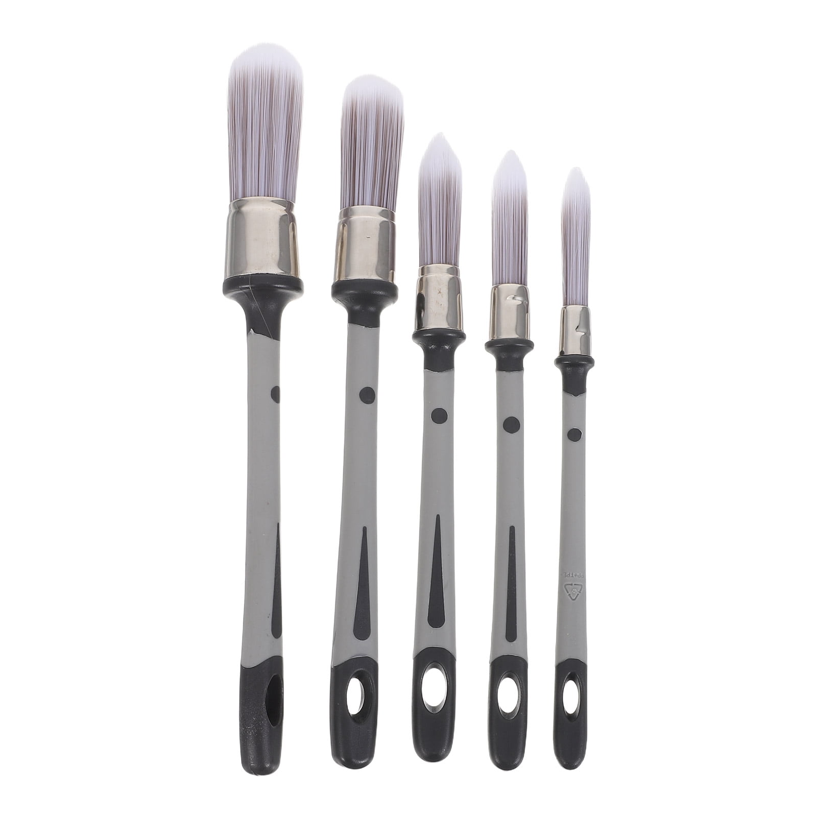 LOLIPPYY 5Pcs Paint Edger Brush Set with Extended Handle for DIY Painting Projects PP Tpe Metal and Polyester Fiber