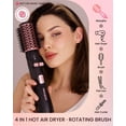 thumbnail image 2 of Cepillo para secador de pelo Mooqlizz, voluminizador giratorio 3 en 1, rosa y negro, 2 of 7