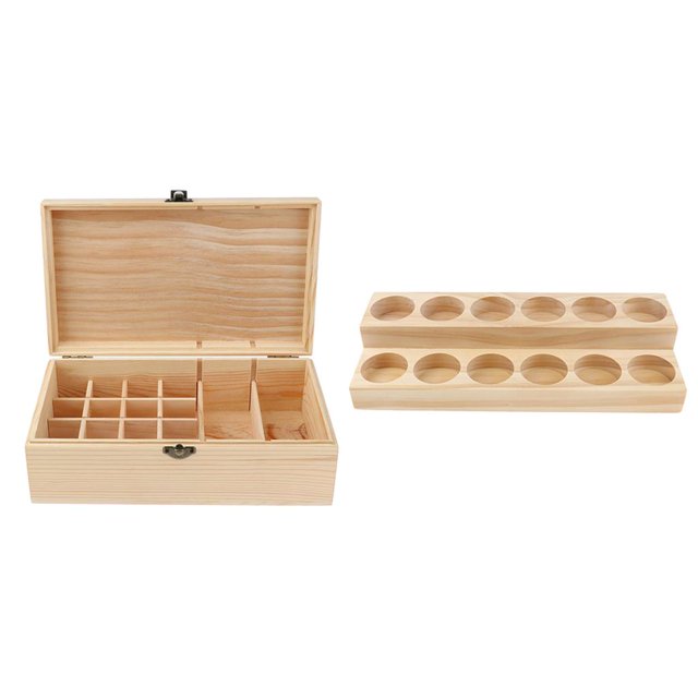 2x de Soporte de Caja de Transporte de Exhibición de Aceites Esenciales de Natural