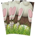 thumbnail image 6 of Easter Bunny Bottom Kitchen Tea Towels Set of 1 Absorbent Hand Dish Towels, Grass Colored Eggs Dishcloths Lint-Free 18x28 Inch Fast Drying for Cooking Baking Home Clean, 6 of 7