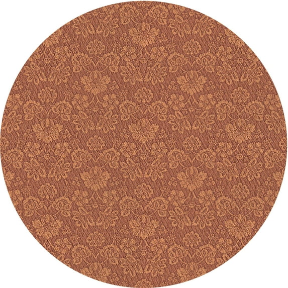 Ahgly Company Machine Washable Indoor Square Transitional Mahogany Brown Area Rugs, 3' Square