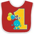 thumbnail image 3 of Inktastic First Birthday Monster Boys or Girls Baby Bib, 3 of 4