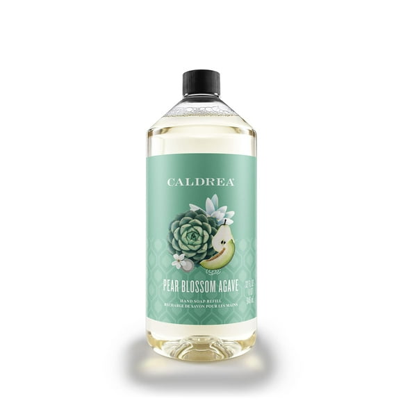 Caldrea Hand Soap Refill, Aloe Vera Gel, Olive Oil And Essential Oils To Cleanse And Condition, Pear Blossom Agave Scent, 32 Oz