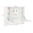 thumbnail image 3 of Wall-mounted Computer Desk with Storage, Multi-functional Table for Living Room, Bedroom, 3 of 7