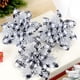 thumbnail image 4 of Adornos navideños, flores navideñas tejidas, adornos navideños, adornos de coronas navideñas, accesorios para decorar árboles de Navidad, flores decorativas navideñas, inserto de tela, 4 of 6