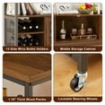 thumbnail image 5 of Wine shelf table, Cosymart modern wine bar cabinet, console table, bar table, TV cabinet, sideboard with storage compartment, 5 of 5