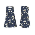 thumbnail image 3 of Vsdgher Daisies Flowers Print Summer Dresses for Women Casual U Neck Beach Dress Sleeveless Tank Loose Sundress with Pocket -Large, 3 of 7