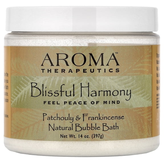 Abra Therapeutics Natural Bubble Bath, Blissful Harmony, Patchouly & Frankincense, 14 oz (397 g)