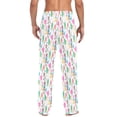 thumbnail image 4 of Tropical monkey flamingo fun Men's Pajama Pants Ultra Bottoms Sleepwear Bottom Pants with Pocket Drawstring, 4 of 5