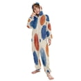 thumbnail image 5 of Soft Big Kids Onesie Pajamas Cozy Loose-Fit Jumpsuits for kids with Pockets for Christmas Lounge & Play Blue Splashes Artistic Pattern, 5 of 8