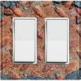 thumbnail image 1 of Metal Light Switch Plate Outlet Cover Image of Crosshatch Rusted MET003, 1 of 13