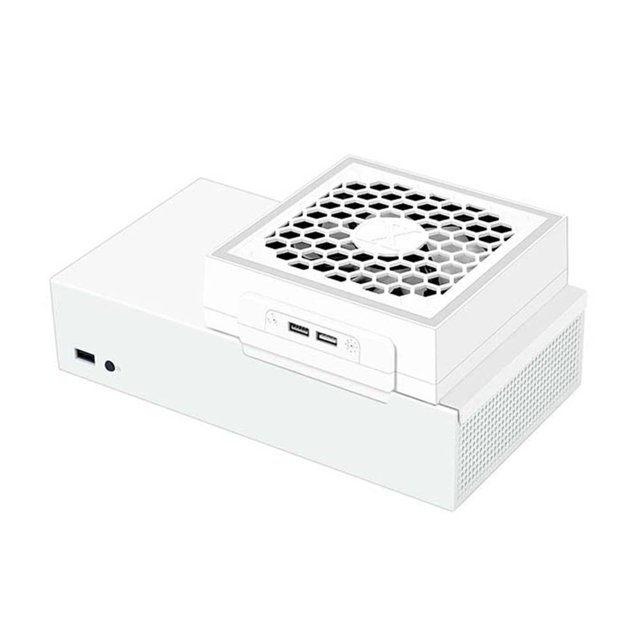 Consola de juegos Ventilador de refrigeración Tira de luces LED Refrigerador lateral de 3 engranajes para Xbox Series S Likrtyny Para estrenar
