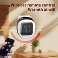 thumbnail image 6 of 600W Ceramic Plug-In Heater, Fast Heating Indoor Heater with Adjustable Thermostat—LED Display & Wireless Remote, Compact for Christmas Home/Office/Desk Use, 6 of 9