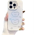 thumbnail image 6 of for iPhone Case,Cute Hollow Bear Gradient Pattern Slicone Soft Shockproof Phone Case (Pink,iPhone 14 Plus), 6 of 6