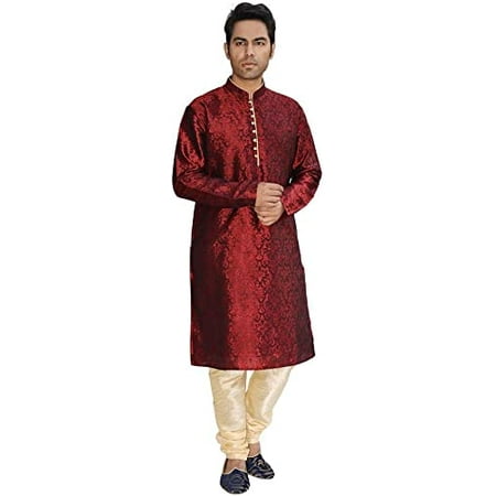 

Royal Kurta Men s Jacquard Silk Floral Kurta Pyjama