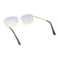 thumbnail image 4 of Classic Dimensional Metal Rim Rectangle Dad Fashion Sunglasses Gold - Navy, 4 of 4