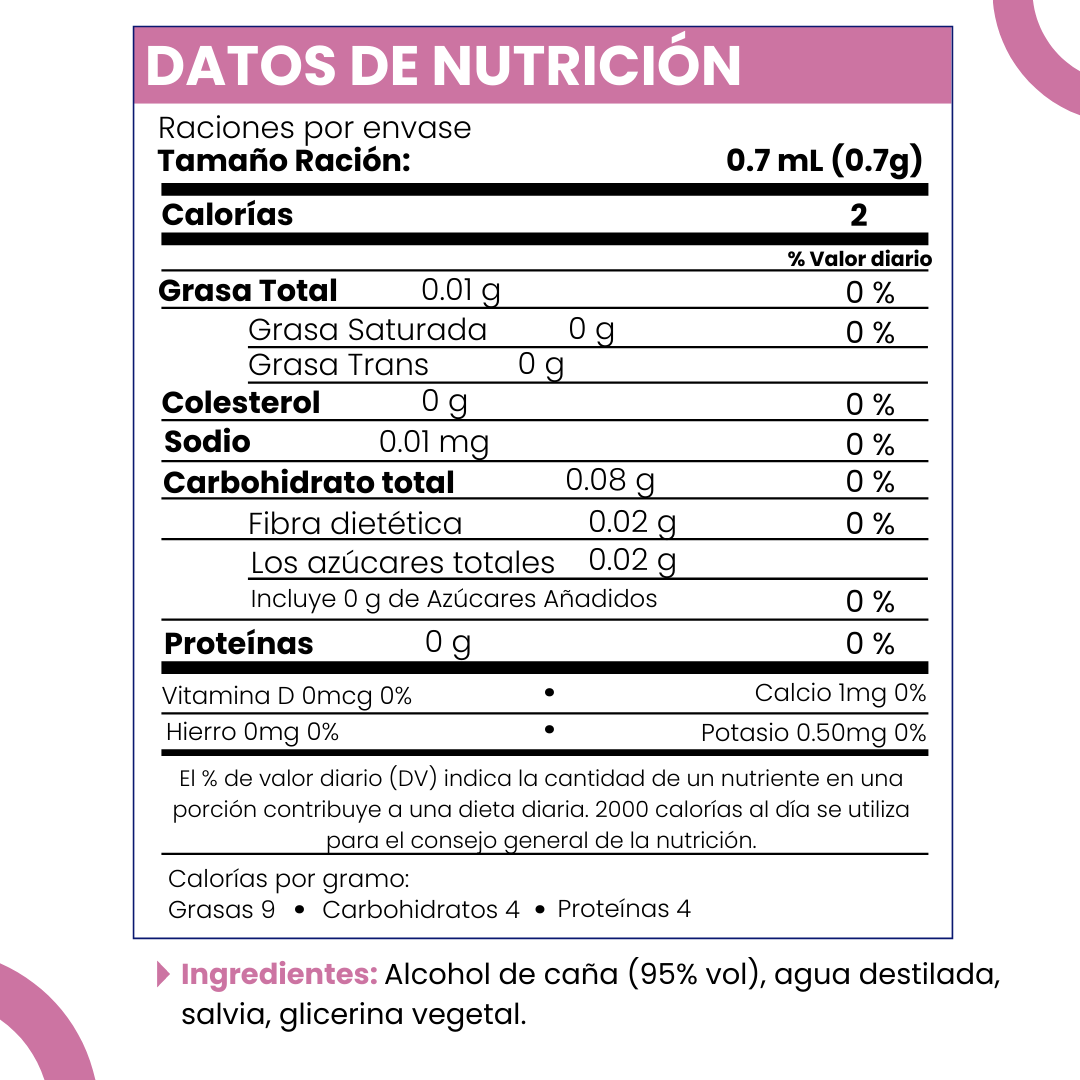 E&D Herbs 1 oz De Extracto De Salvia De Color Marron, Suplemento Natural