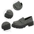 thumbnail image 5 of Xiaoxatg Stylish Women's Casual Shoes - Fashion Solid Color Thick Soled Leather Design for Comfort and Easy On Style 9 Grey, 5 of 9