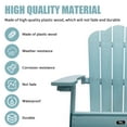 thumbnail image 6 of Adirondack Chair with Cup Holder, Patio Outdoor Chairs, Weather Resistant Lounge Chair, Fade-Resistant, Backyard Furniture Painted Chair, for Lawn Outdoor Patio Deck Garden Porch Lawn, 6 of 7