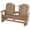 Teak Tone, variant on Innovaze Poly Lumber Patio Glider for Outdoor Porch & Patio with Foldable Cup Holders,HIPS All-Weather Resistant , High Back & Contoured Seat, 900 lb (3-Seat Brown)