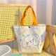 thumbnail image 1 of Tote Bag Canvas One Shoulder Portable Large Capacity for Shopping Cute Cartoon Student Gift Sleepy Curly Dog, 1 of 2