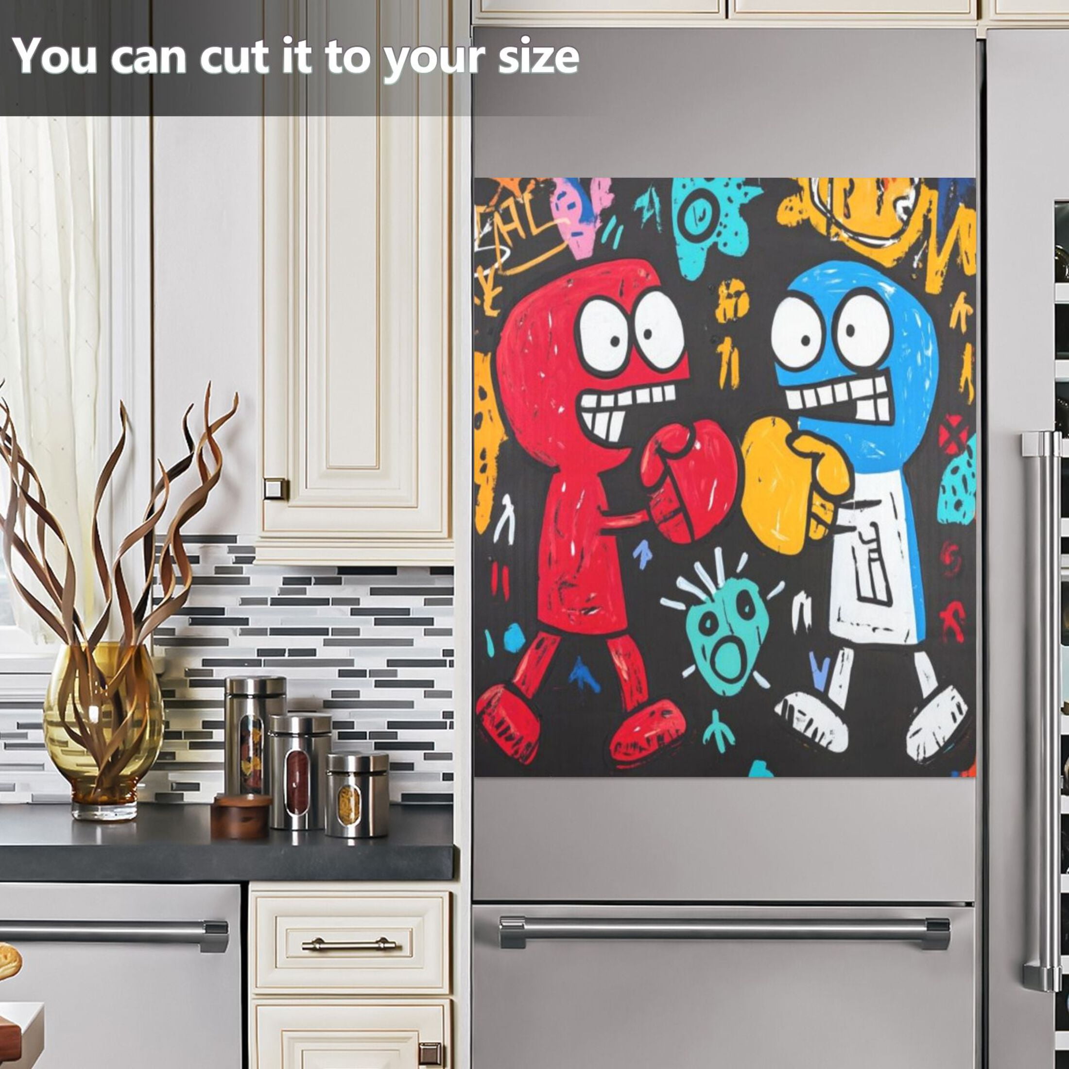 Dishwasher Magnetic Sticker 23x26 Inch Refrigerator Magnetic Sticker Washing Machine Magnetic Sticker Kitchen Panel Magnetic Sticker Home Decor Red Boxing Kit