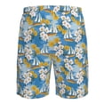 thumbnail image 6 of Kdxio Flower and Sail Boat Pattern Mens Casual Shorts - Drawstring Summer Beach Sports Shorts for Men, 6 of 9