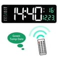 thumbnail image 3 of Large Electronic Digital Wall Clock Remote Control Temp Date Week Display Power Off Memory Table Clock Wall-mounted Dual Alarms LED Clocks, 3 of 15