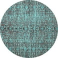 thumbnail image 1 of Ahgly Company Indoor Round Persian Light Blue Traditional Area Rugs, 3' Round, 1 of 4