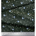 thumbnail image 3 of Soimoi Velvet Fabric Moon & Galaxy Print Fabric by Yard 58 Inch Wide, 3 of 5