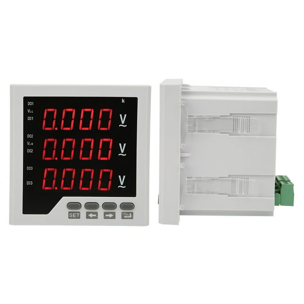 Pantalla digital LED, tecnología avanzada del voltímetro de fase del rango de voltaje trifásico DTM-AV96
